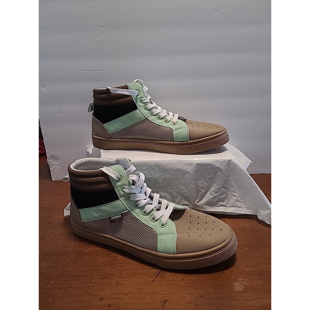Star Wars Men's Grogu High Top Sneaker‎ Size 9 Brown Tan Green